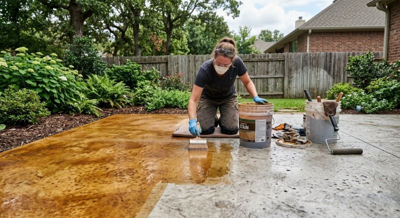 Cement Staining in Fort Worth, TX