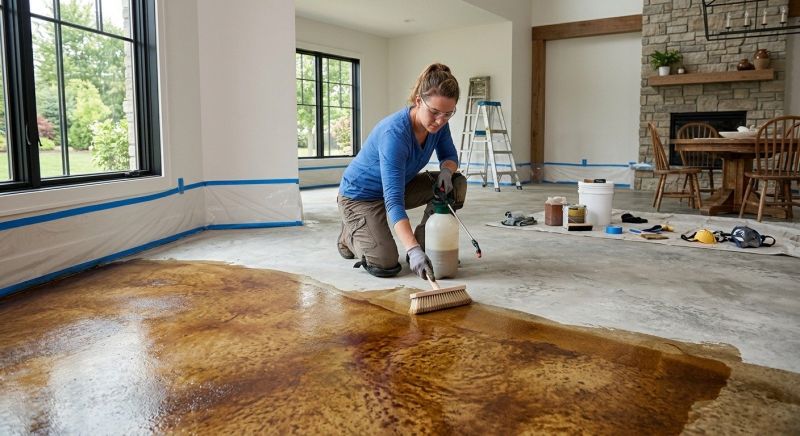Cement Staining in Frisco, TX