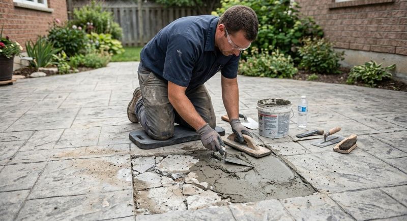 Decorative Concrete Repair in Roseville, CA