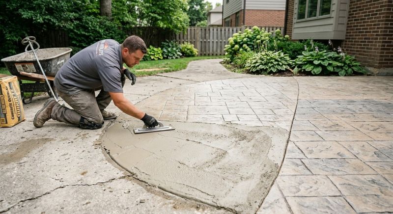 Stamped Concrete Patio Installation in Dallas, TX