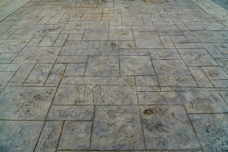 Finished Stamped Concrete Driveway